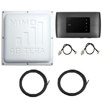 4G комплект для інтернету з WIFI роутером ZTE MF920U та антеною MIMO до 30км К1001 фото